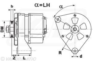 Alternateur VPF8014 - DEUTZ 01177481 01171617 - ISKRA IA0096 AAG1301 AAG1311 11.201.027 - JOHN DEERE AZ23575 - Moteur DEUTZ F2L912 F3L912 F4L912 F6L912 F6L913 BF4L913 ...