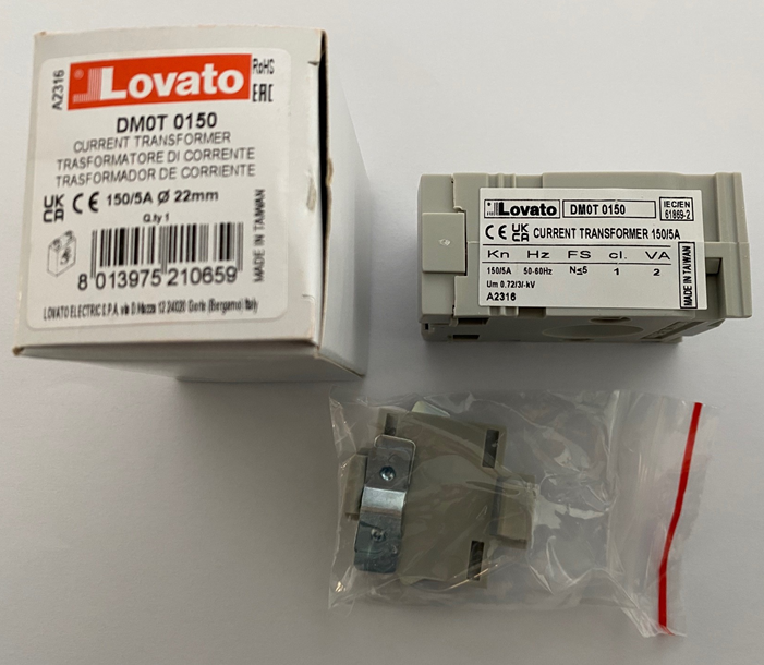 DM0T0150 LOVATO - Transformateurs de courant 150/5A Ø22mm LOVATO DM0T 0150 CURRENT TRANSFROMER 150/A
