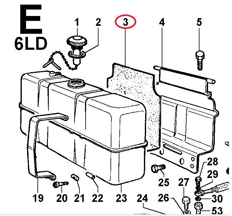 Joint de plaque réservoir lombardini 6ld260 6ld325 6ld326 6ld360 6ld400 6ld435 4701010 - ED0047010100-S