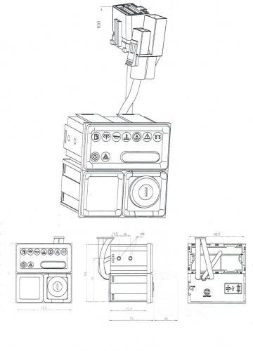 ableau Bord 9 Voyants avec sécurité moteur - FOCS LDW502 LDW602 LDW702 LDW903 LDW1003 LDW1204 LDW1204 CHD LDW1503 LDW1603 LDW2004 LDW2204 LOMBARDINI 7245500 7245409 7245453 SAPRISA A006 A007