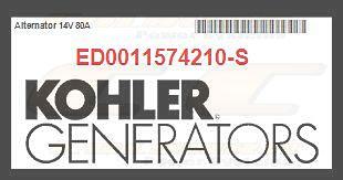 Alternateur 14V 80A LOMBARDINI 1157421 KOHLER ED0011574210-S KOHLER KDI2504TCR