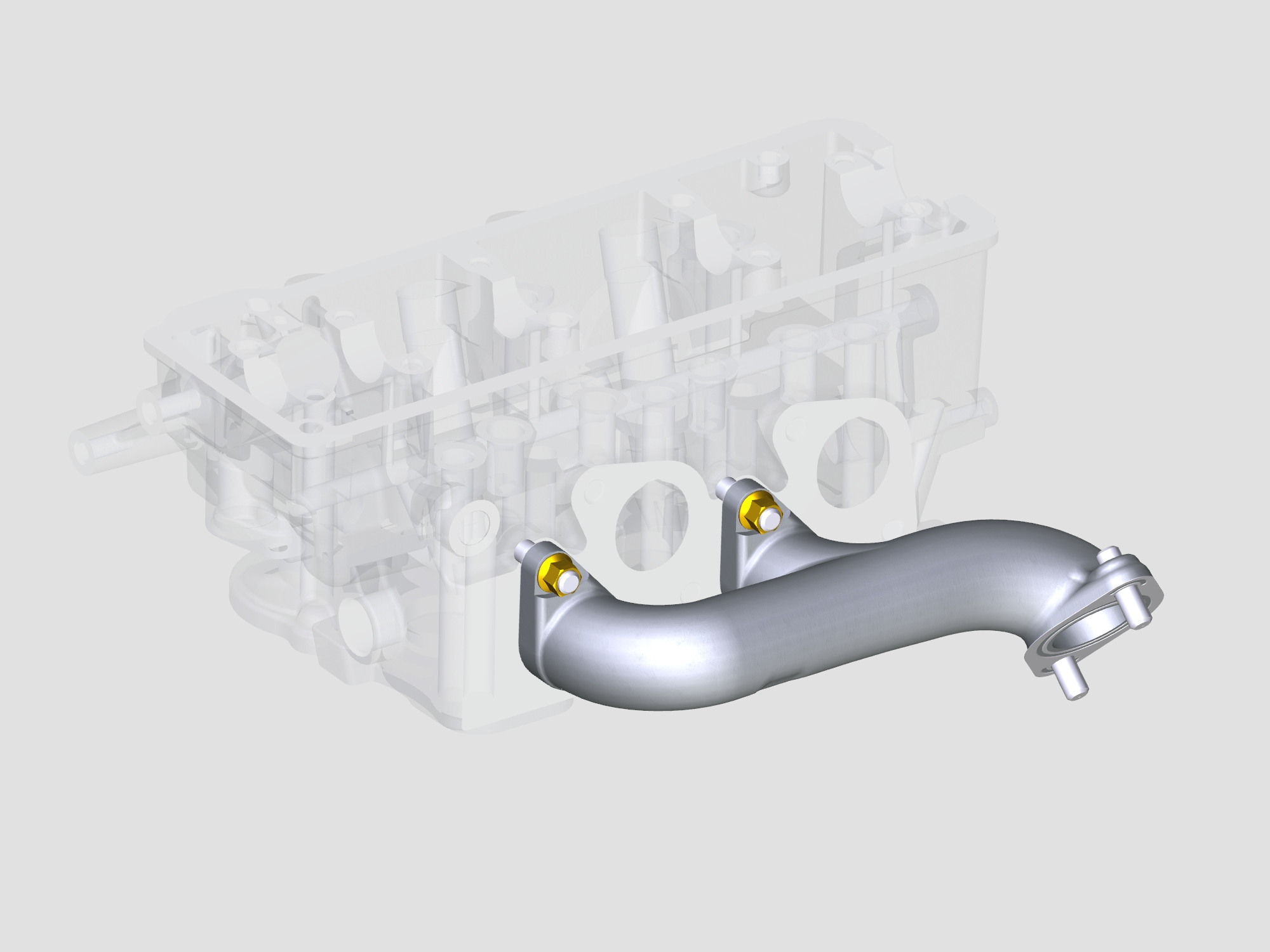 ED0024865330-S Collecteur Echappement LOMBARDINI LDW442 DCI  LDW442 CRS LDW492 DCI - LOMBARDINI 2486533 2486.533