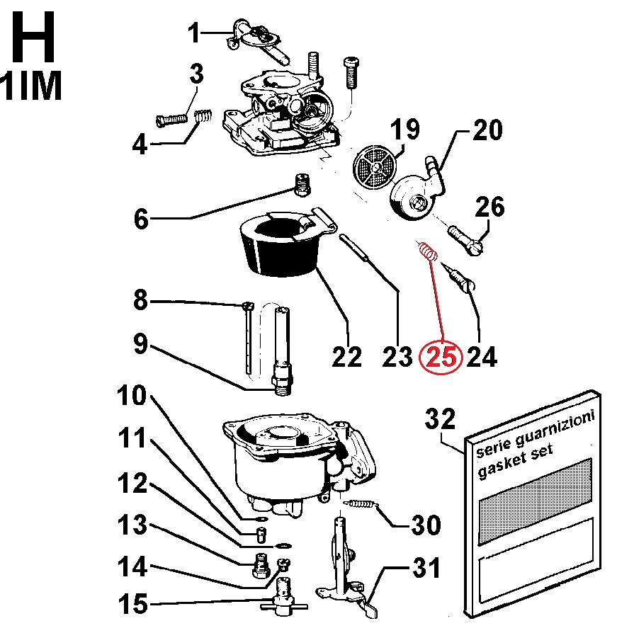 Ressort de vis de richesse pour carburateur DELLORTO FVCA2217 & FVCA2419