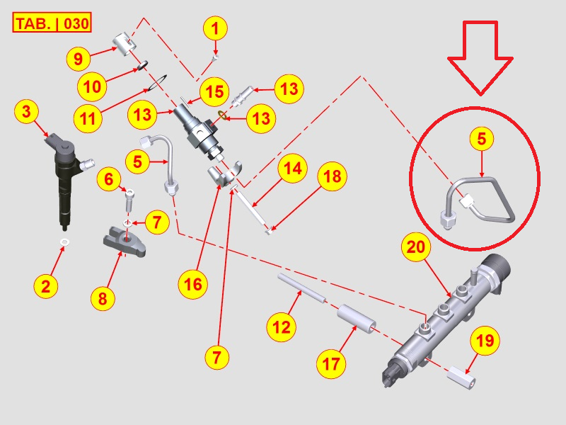 ED0093761690-S KIT TUYAU INJECTION LDW442 CRS LDW442DCI LDW492DCI LOMBARDINI 9376168+93