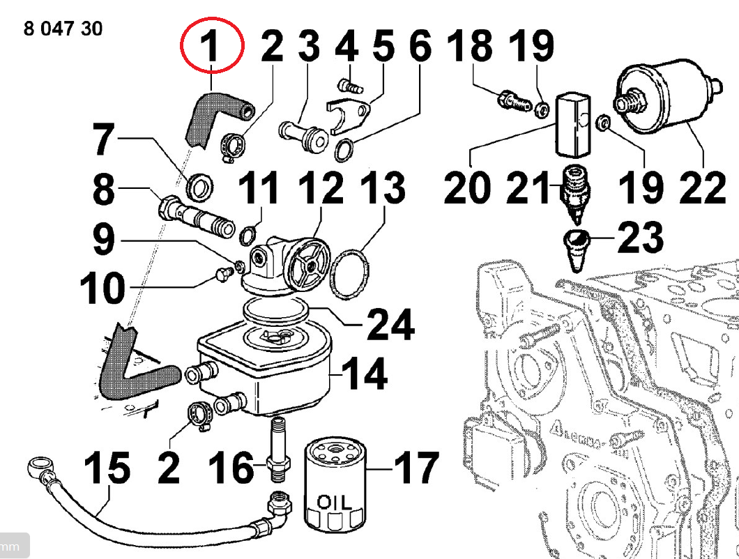 Durite coudee 5401180 LOMBARDINI ED0054011800-S KOHLER