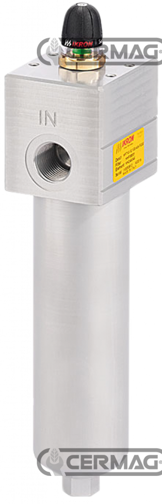 Filtre distributeur electrique 10 micron IKRON Filtre en ligne 1/2'' haute pression pour distributeur electrique avec indicateur visuel de colmatage