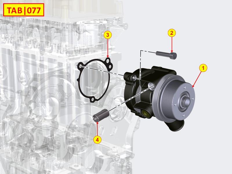 ED0065845310-S Pompe à eau KOHLER KDI1903M KDI2504M KDI2504TM KOHLER ED0065845310-S