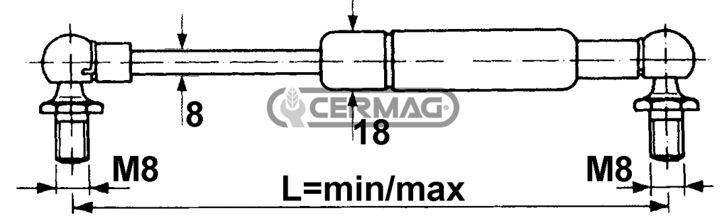 Verin a gaz 64709 STABLIUS - OEM BCS PASQUALI 59905031 GOLDONI 00038408 OEM LANDINI 6517916M1 JOHN DEERE