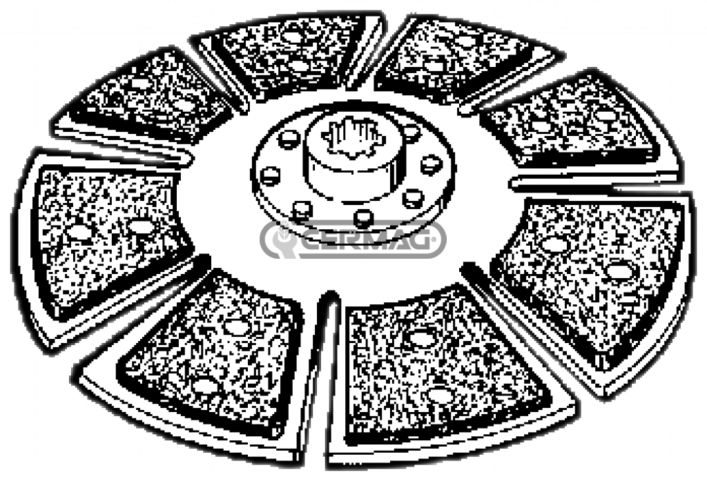 Disque Embrayage pour ITMA 3.55 - 3.65 / CERMAG 15351 OEM ITMA 00652264 ; 652264