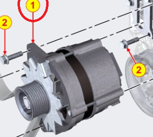 ALTERNATEUR 14V 100A POLY V 1157422 LOMBARDINI ED0011574220-S KOHLER KDI1903TCR KDI2504TCR