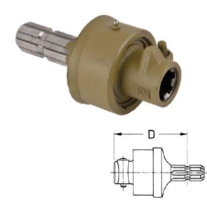 Prolongateur 1" 3/8 pour prise de force male - femelle avec roue libre (Ref. origine BYPY 603200 Ex. 28.51.11) CERMAG 31370 ou 31371