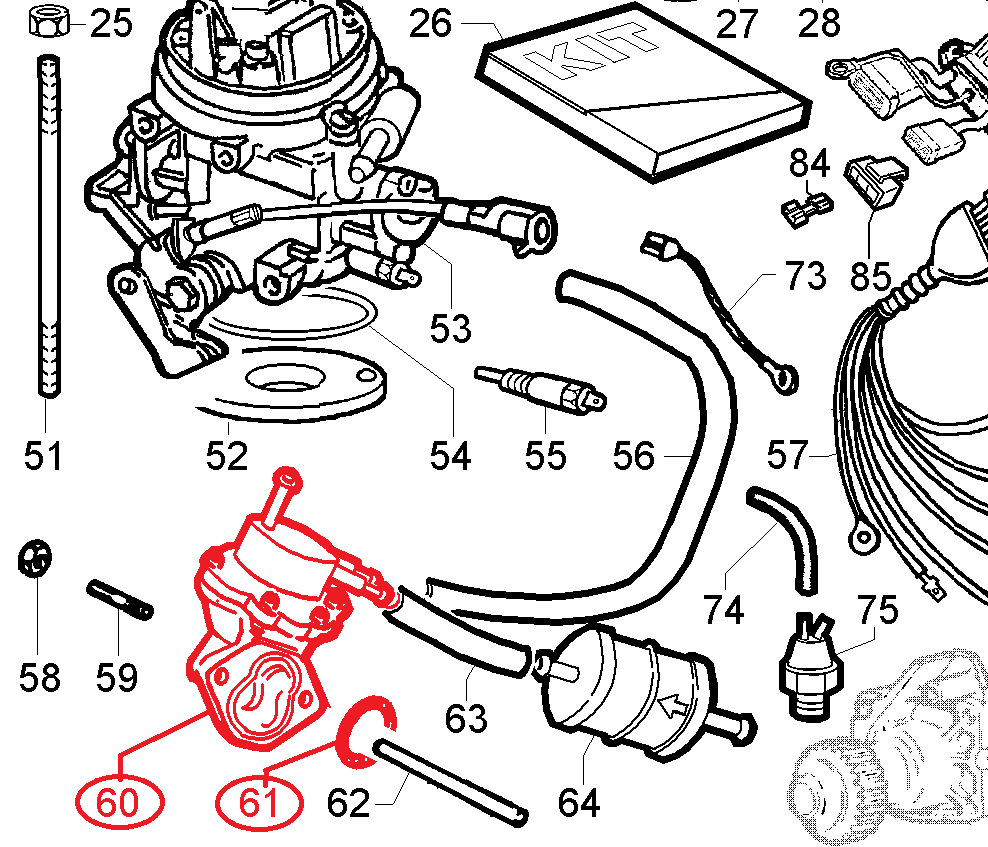 Pompe Essence LGW523 LGW523citycar P/F LGW627 LOMBARDINI 6585070 - BCD 2643/1 KOHLER ED0065850700-S