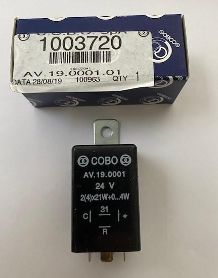 CENTRALE CLIGNOTEUR 4 Contacts 24V  - COBO AV.19.0001 / AV190001 - Boite COBO 1003720 AV.19.0001.01
