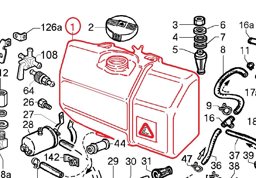 Réservoir gasoil 15LD400 15LD440 LOMBARDINI (8103323 - 8103317)