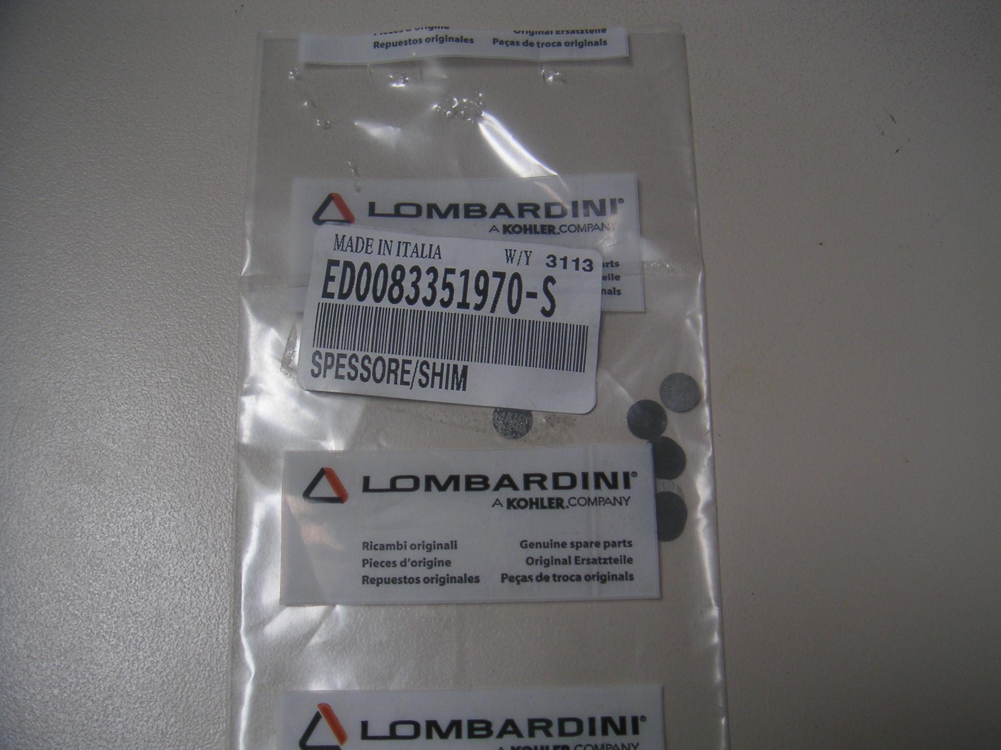 Sachet 10 pastilles reglage 0.1 ALN290 ALN330 ACME - IM250 IM300 IM350 restyling LOMBARDINI 8335.197 KOHLER ED0083351970-S