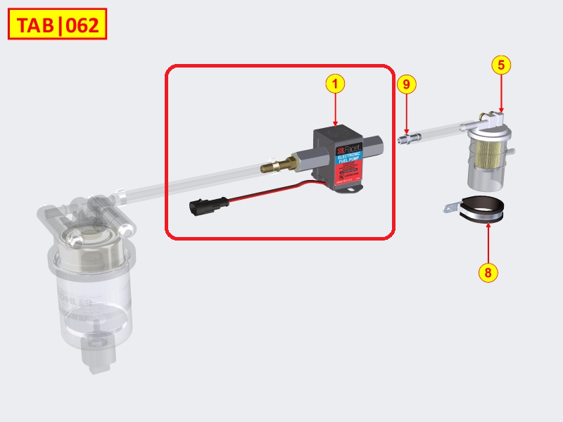 Fuel Pump 12V KOHLER ED0065850010-S LOMBARDINI 6585.001 KOHLER KDI Tcr