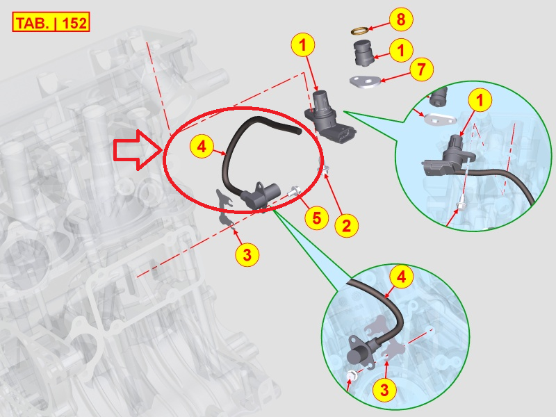 Capteur de tours LOMBARDINI ED0080891340-S moteur LDW442 LOMBARDINI 8089134
