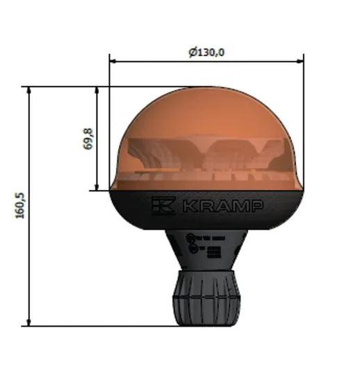LA20001 Gyrophare LED 9W flexible 3 fonctions (KRAMP LA20001)