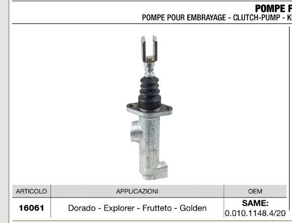 Pompe embrayage a huile - SAME 0.010.1148.4/20  00101148420 - CERMAG 16061