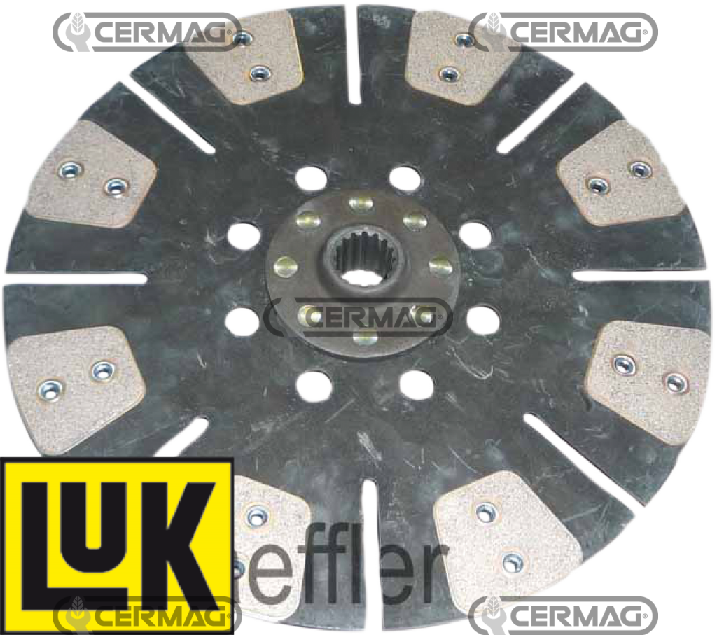 Disque embrayage CASE 1255XL 1455XL -  OEM 196409C1 3230722R91 335007911 - CERMAG 15922