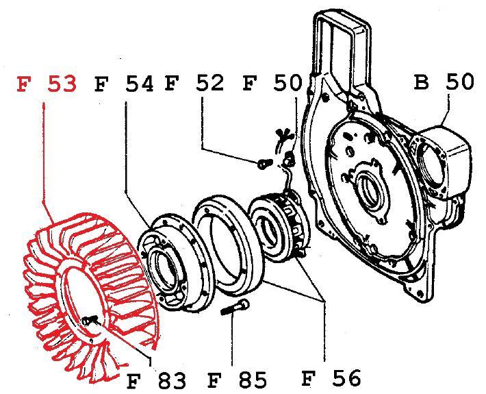Helice soufflante 9LD561-2 9LD625-2 LOMBARDINI [Ancien Modèle 9718069]