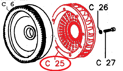 Ventilateur 4LD640 4LD705 4LD820 LOMBARDINI (9718216) [nouveau modèle, numéro de série supérieur à 3171397]