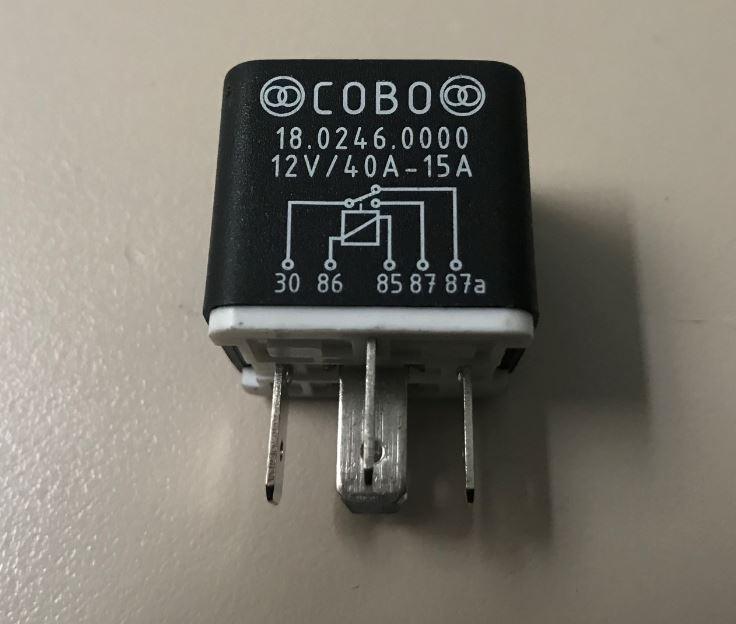 Relai COBO 18.0246.000 AV.18.0011 - OEM 58035273 3548190M91 6350677 46708004 (12V/40A-15A) COBO 18-0246-0000 / 1802460000 Boite COBO 1027137