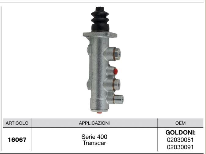 Pompe de frein GOLDONI 02030051 / 02030091 (série 400 Transcar) - CERMAG 16067