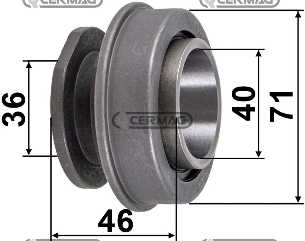 Butée embrayage CARRARO Tigrone Tigre 5500 - 7000 - 7700 - 3200 - 3800 - 4000 - 4200 - 3700 - 5200 - 5500 Super Tigre Tigrone 4800 / Trou Ø36mm