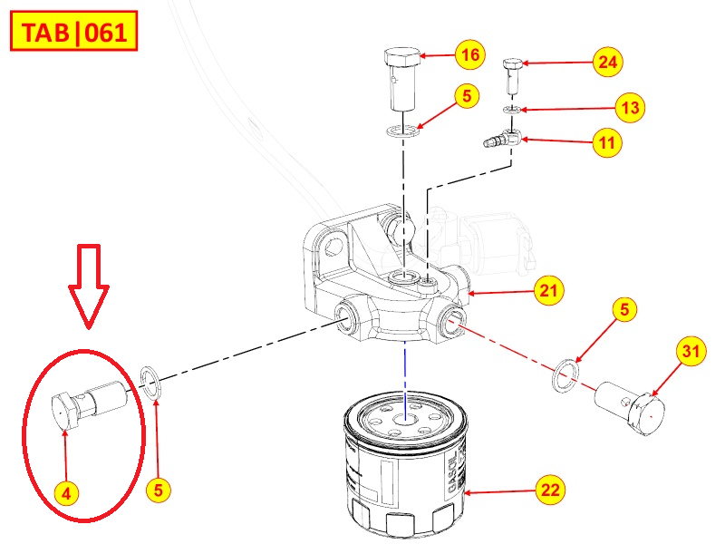 ED0015700450-S Bouchon Remplissage M14 LOMBARDINI KOHLER (Lanterne / Bocchettone x R) Pièce moteur d'origine LOMBARDINI KOHLER