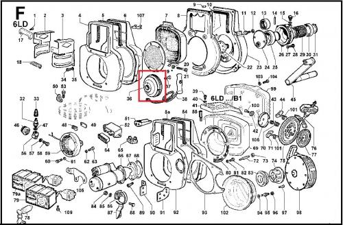 Poulie 6LD260 6LD325 6L326 6LD360 6LD400 6LD435  LOMBARDINI (Type 500 520 530 503) 500.6960.69 LOMBARDINI 6960069 KOHLER ED0069600690-S