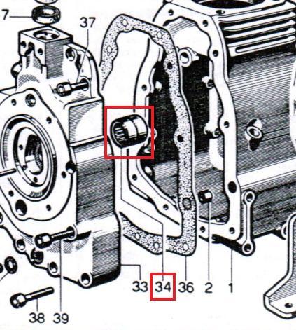 Roulement LA400 LA490 Cage a aiguilles LOMBARDINI INTERMOTOR ED0030300290-S