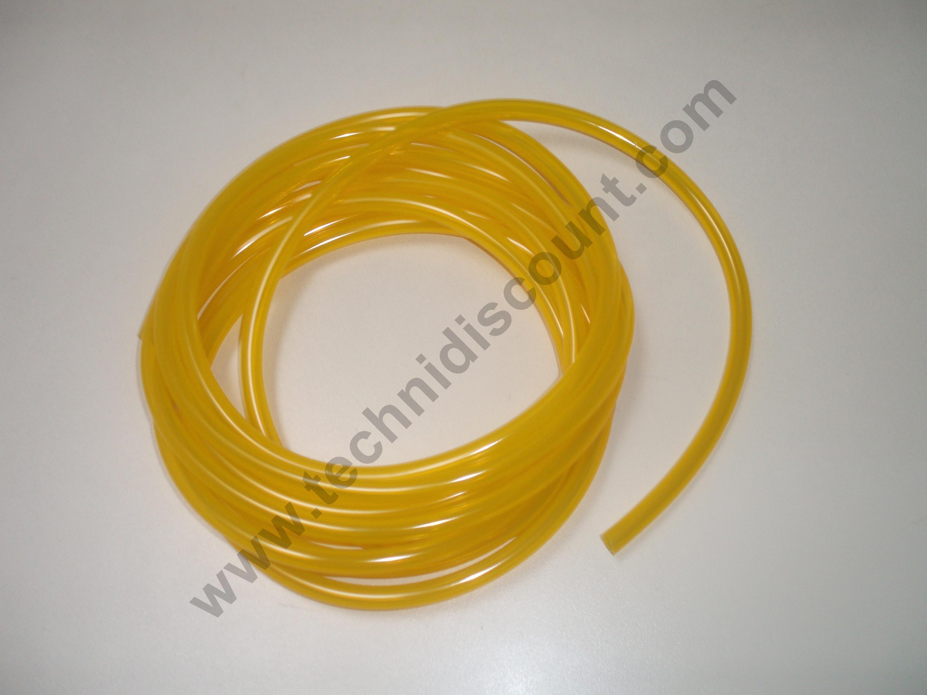 Tuyau carburant Ø6.3mm Ø9.3mm essence/gasoil  transparent/jaune (0.50m)