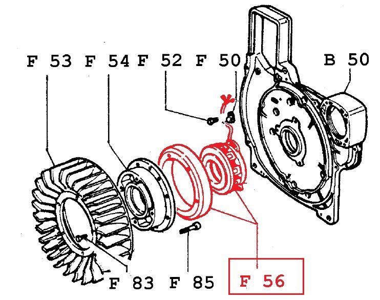 Alternateur 9LD561-2 ancien modèle LOMBARDINI 1157041 - RUGGERINI RD180RD181 RD200 RD201 RD210 RD211RD218 SAPRISA 3222 HATZ 2G30 2G40 50292810 (12V 16A 2 fils) Ex. 014R041 - ED0011570410-S