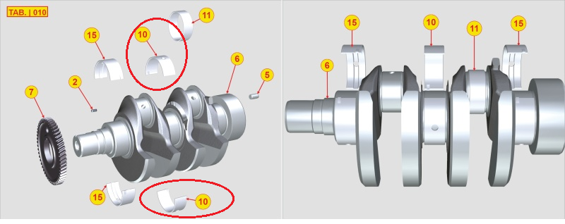 Coussinet banc LDW442 LDW492 LOMBARDINI 1611272 KOHLER ED0016112720-S