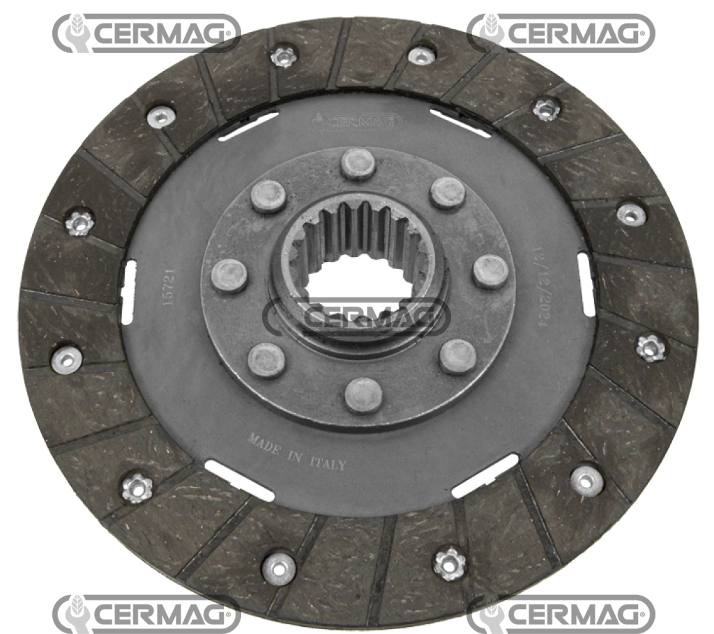 Disque embrayage central FERRARI TRATTORI 95 95RS - TRANSPORTER 933 GOLDONI IDEA / CERMAG 15721 (Ø180x126 18 cannelures Ø35xØ31) AEBI Teratrac TT40 OEM 06300087 VP114810