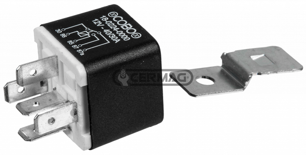 Relai 12V - 40/30A COBO 18-0224-0000 / 18-0224-0000-01 / 18.0224.0000 / 1802240000 / Ref. Boite COBO 1027089