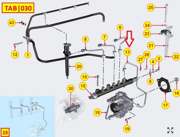 ED0093764000-S Tuyau Carburant KOHLER KDI1903TCR / KDI1903TCA / KDI-TCA1903 / KDI-TCR1903