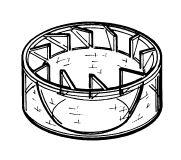 Corps pré-filtre air Acme 059038 Slanzi 9710084 RUGGERINI 059R038 ACME ADN54 ADN60 SLANZI DVA1030 RUGGERINI RD901/2 RD92/2