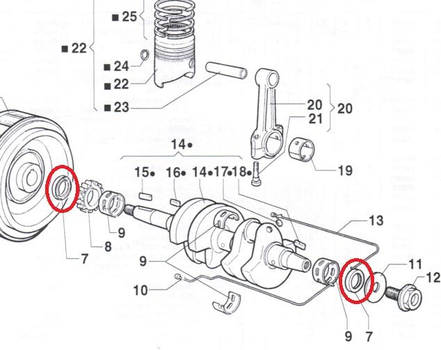 Kit joints spi RD180 RD200 RD90/2 RD220 RD240 RD92/2 RD270 RD278 RUGGERINI 2312000 ED0023120000-S KOHLER KD477-2 LOMBARDINI 12LD477-2 Ex. ED00054R0250-S