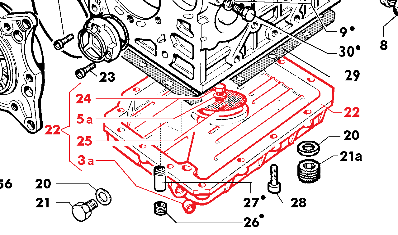 Carter huile 6645623 LOMBARDINI 25LD330-2 25LD425-2 KOHLER KD425-2 RUGGERINI MD150 MD151 MD170 MD171 MD190 MD191 Ex. A21R024