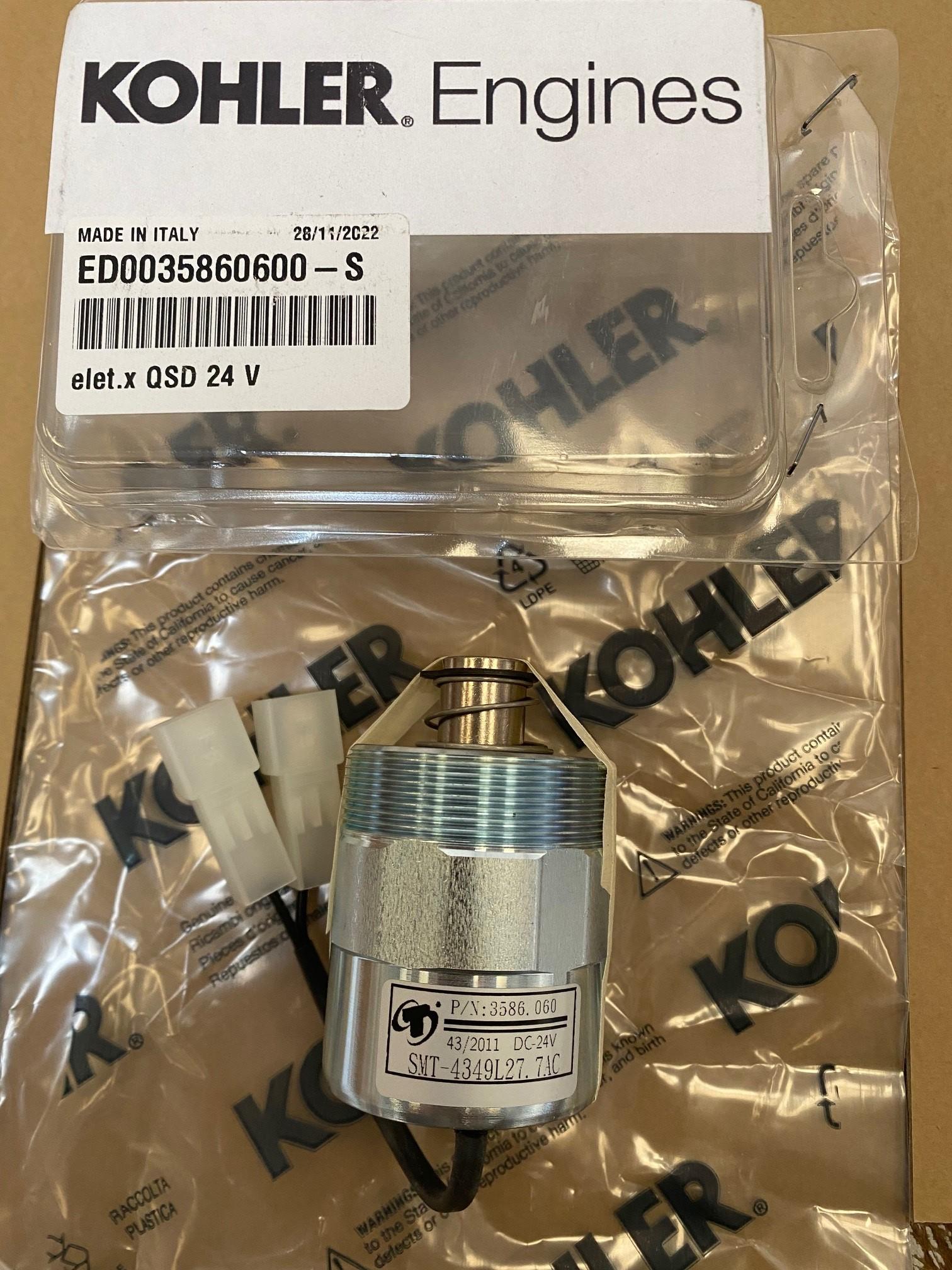 Electrovanne QSD 24V - 9LD625-2 ; 11LD626-3 LOMBARDINI 3586060 ED0035860600-S KOHLER 3586.060 - P/N:3586.060 DC-24V SMT-4349L27.7AC