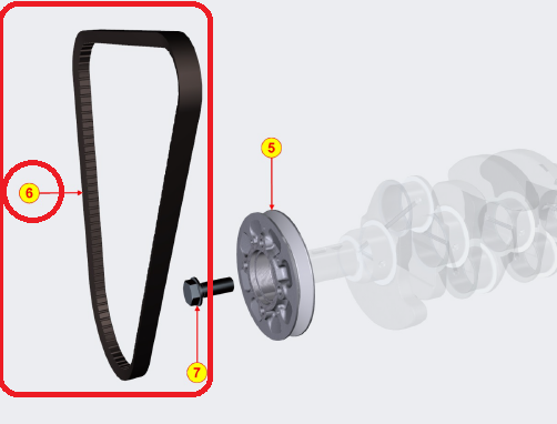 Courroie KDI1903 KDI2504 2400145 KOHLER ED0024001450-S (V-BELT OPTIBELT KDI TCR)
