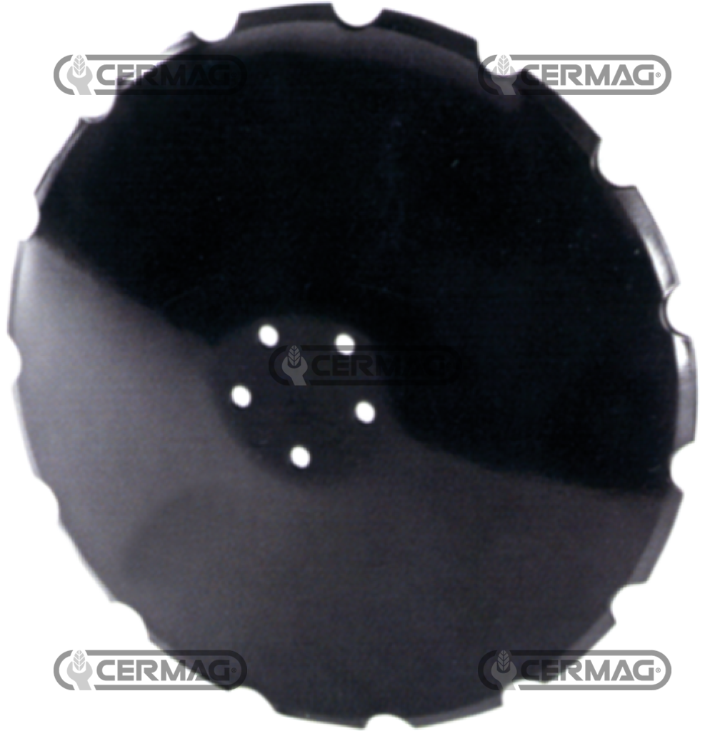 Disque de pulvériseur denté  Diamètre 560 mm Trous 5x14 mm / DISQUES POUR PULVÉRISATEUR MATÉRIEL BORO