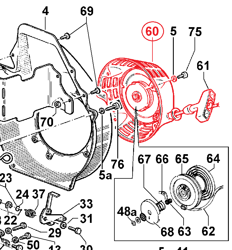 Lanceur ED0014720630-S Ex. ED0014720450-S LOMBARDINI 15LD500 KOHLER KD500