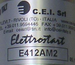 Electrostart 12V CEI E412AM2 - Elettrostart 12V E412AM2 C.E.I Srl