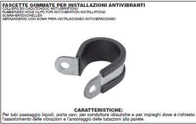 COLLIER EN CAOUTCHOUC ANTI VIBRATIONS Ø20