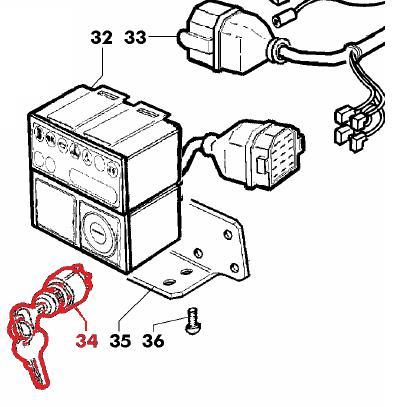 Contacteur à clé démarrage moteur 3 positions (LOMBARDINI 5041020 COBO 14109000) (LOMBARDINI 3LD 5LD 6LD 7LD 8LD 9LD 10LD 11LD 12LD 15LD 25LD SLANZI DVA920 DVA1030 KOHLER KD315 KD350 KD400) 5041020 - 14.109.000.11 COBO ED0050410200-S KOHLER ED00484R0070-S