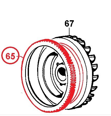 Couronne dentée 98 dents - 6LD260 6LD325 6LD326 6LD360 6LD400 6LD435 LOMBARDINI 2816036 KOHLER ED0028160360-S