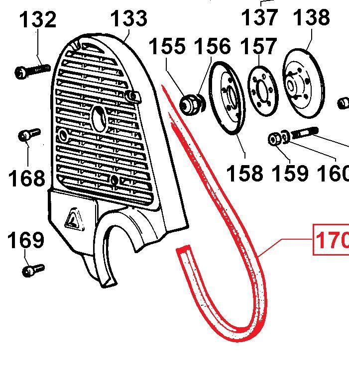Courroie LDA672 LDA673 LDA674 832 833 834 LOMBARDINI 2400017 / ED0024000170-S